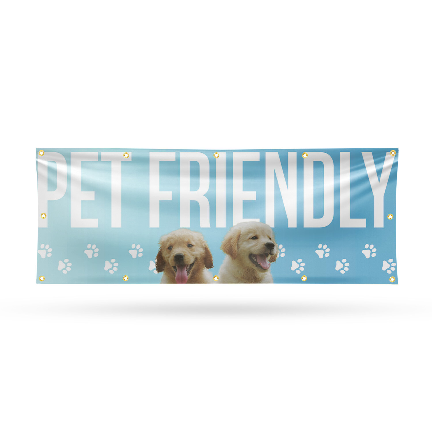 Pet Friendly Vinyl Banner Sign with Metal Grommets Heavy-Duty Single-Sided