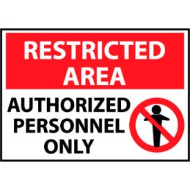 Restricted Area Plastic – Authorized Personnel Only ACCUFORM MANUFACTURING RA5RB