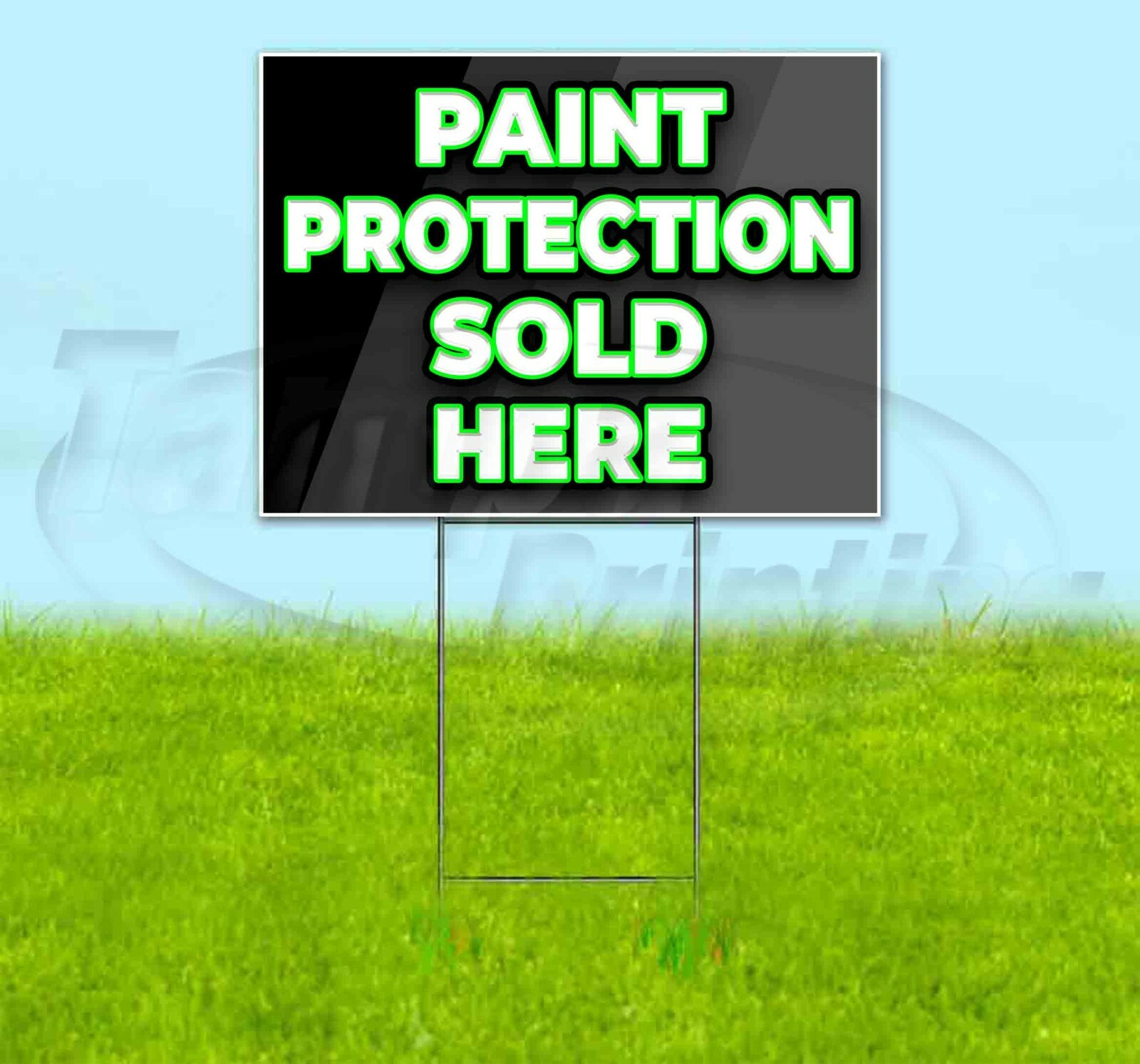 PAINT PROTECTION SOLD HERE 18×24 Yard Sign Corrugated Plastic Bandit Lawn USA