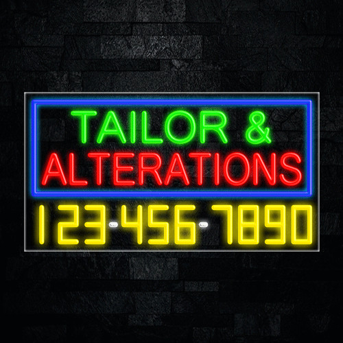 Tailor & Alterations LED Neon Sign 33″L x 18″H #35105