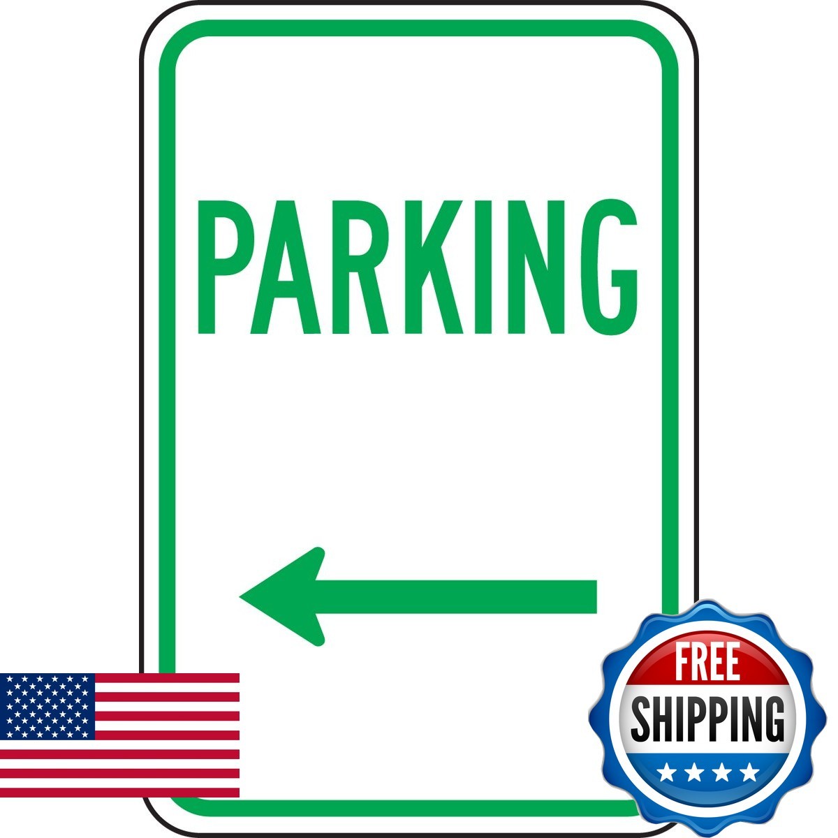 AccuformNMC FRP225RA Parking (Arrow Left) Engineer-Grade Reflective Aluminum