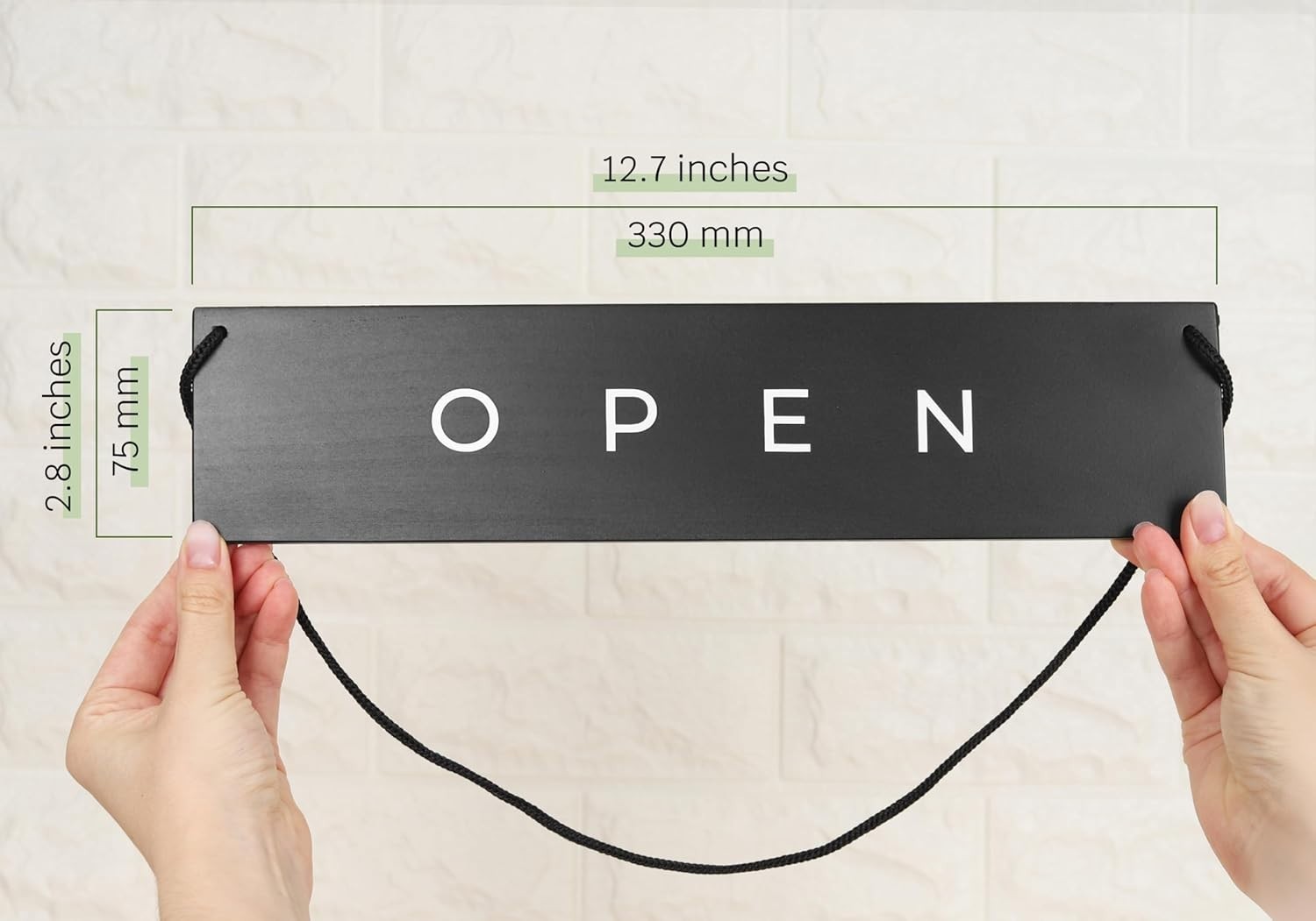 Stylish Wooden Open Closed Sign for Business – 12.7″ x 2.8″