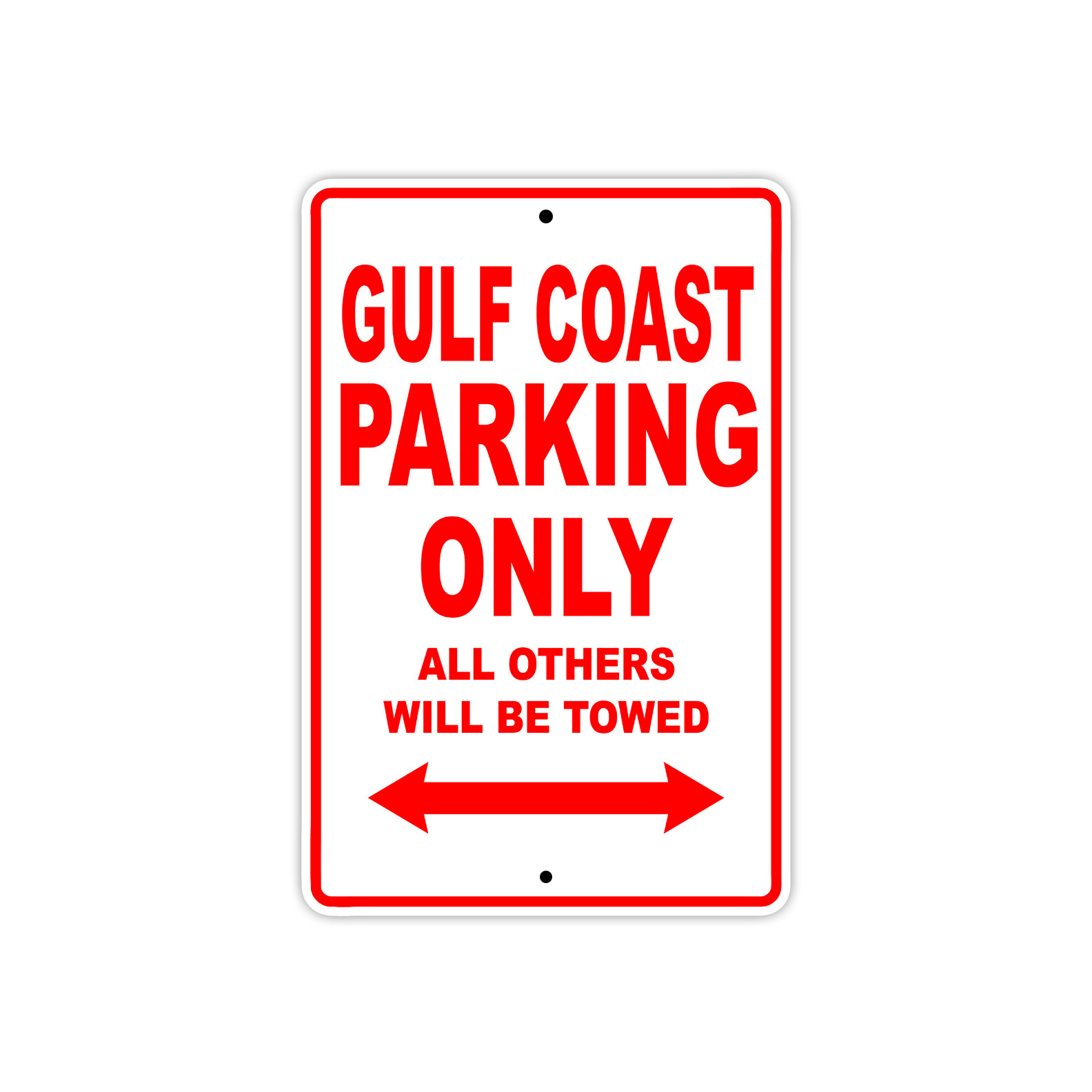 Gulf Coast Parking Only Boat Ship Decor Novelty Notice Aluminum Metal Sign