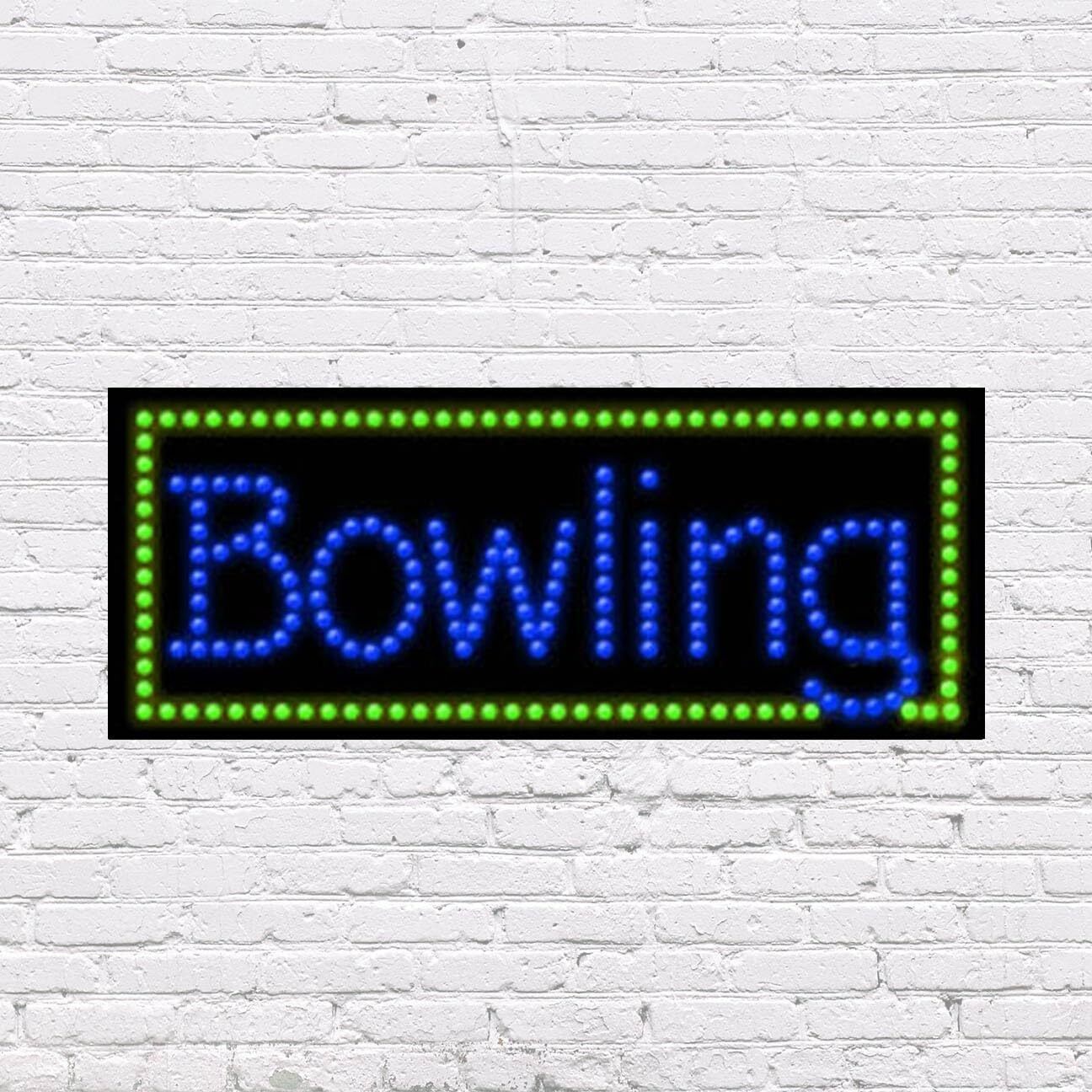 LED Bowling Sign | Light Up Sign | 11″H x 27″W x 2″D