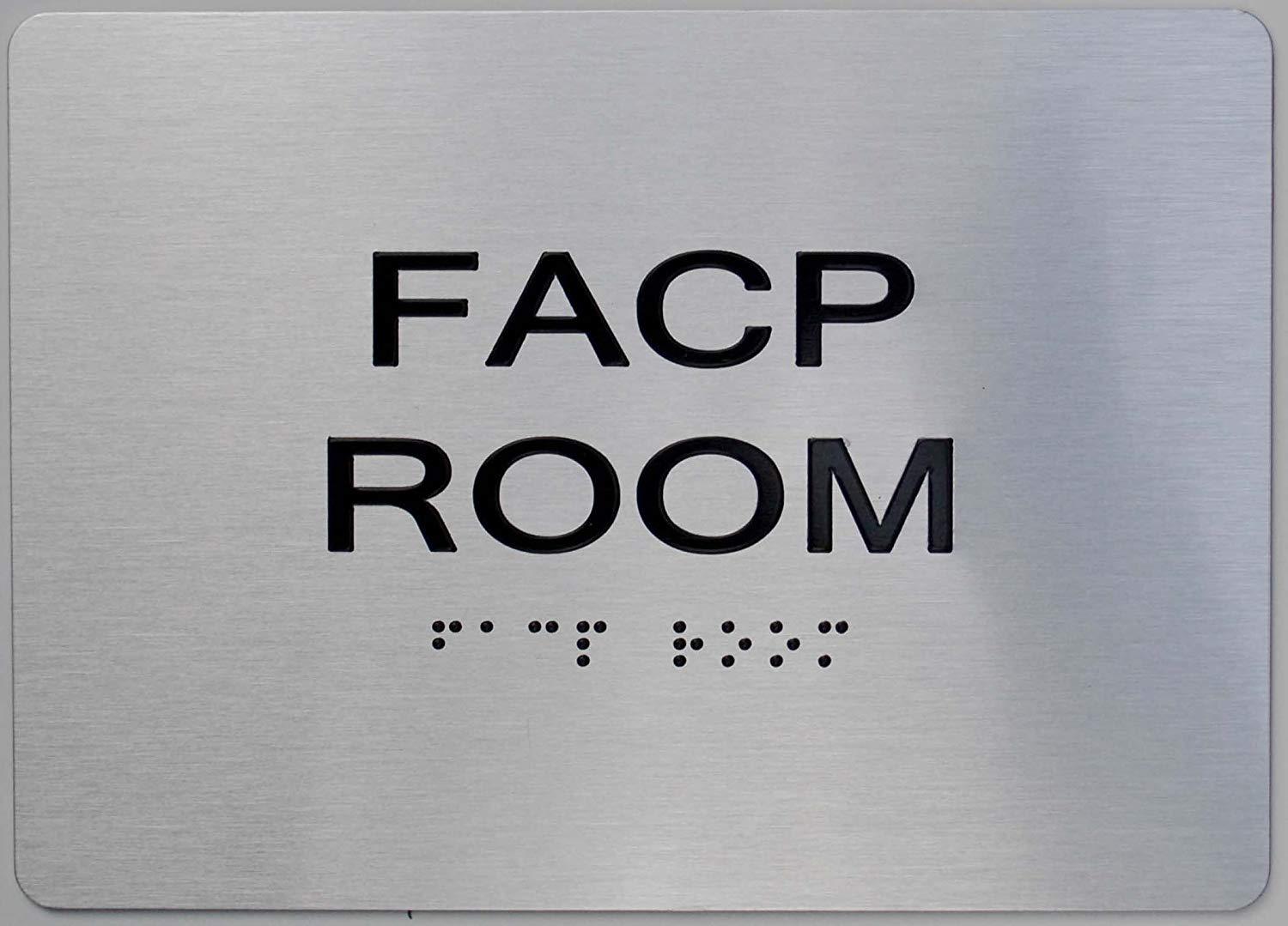 FACP Room Sign – (Aluminum, Brush Silver, Size 5X7) The Sensation..-REF24-1027