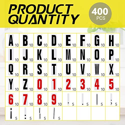 Jecery 400 Pcs Marquee Sign Letters Flexible Plastic 8 7/8 Inch