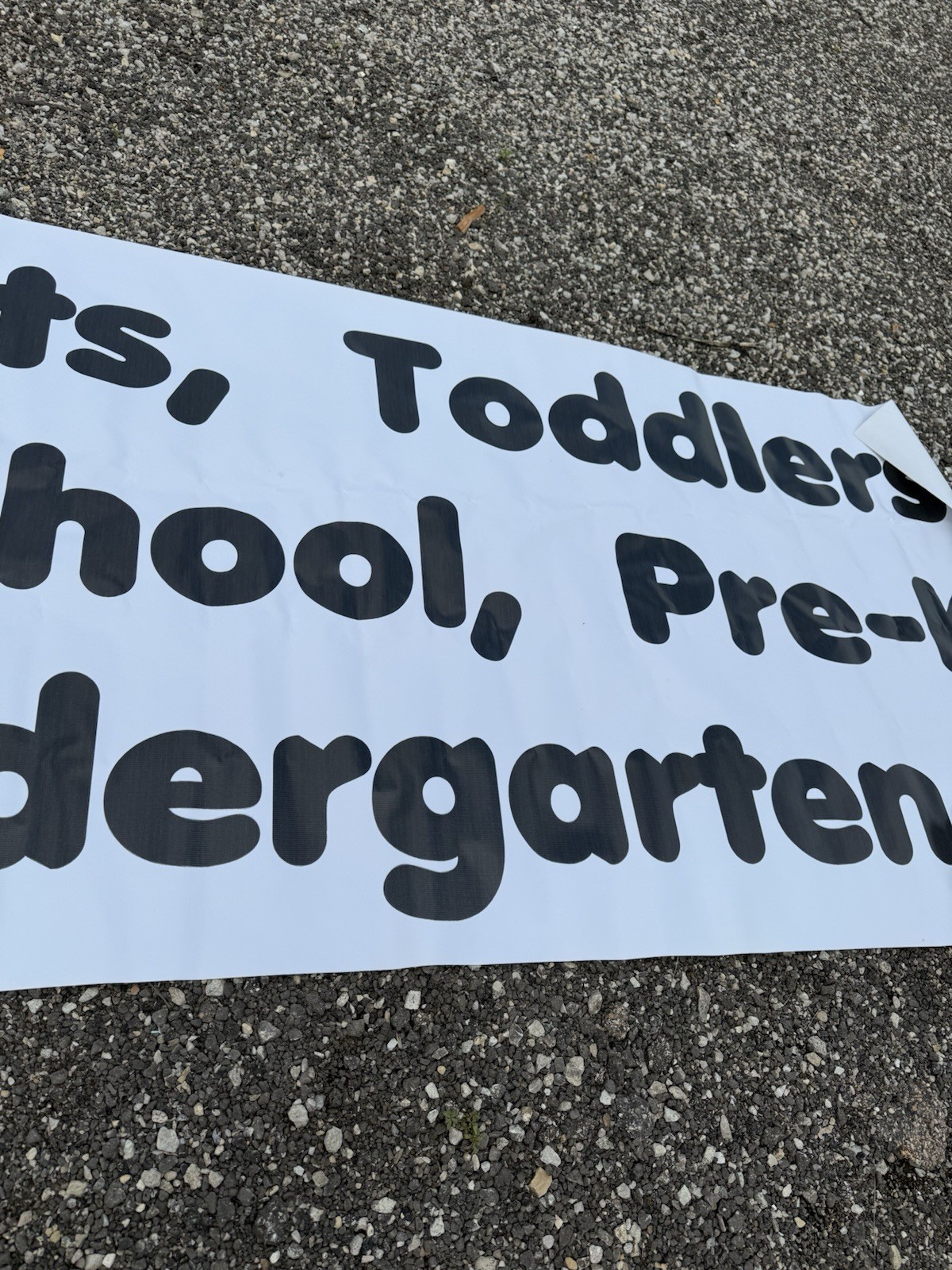 Vinyl sign homeschool 120 x 49 infant’s preschool kindergarten pre-K toddlers