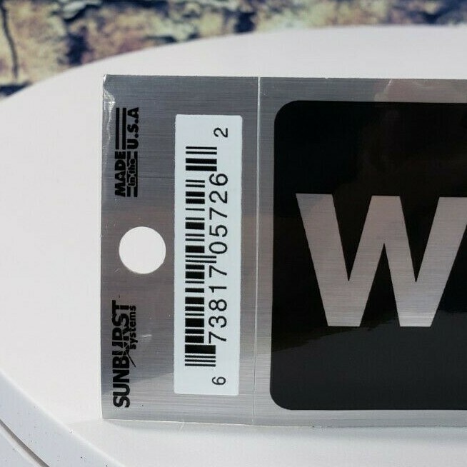 4-Pk WiFi Available Wall Stickers 2″ x 7.5″ Silver/Black by Sunburst ~ ON HAND