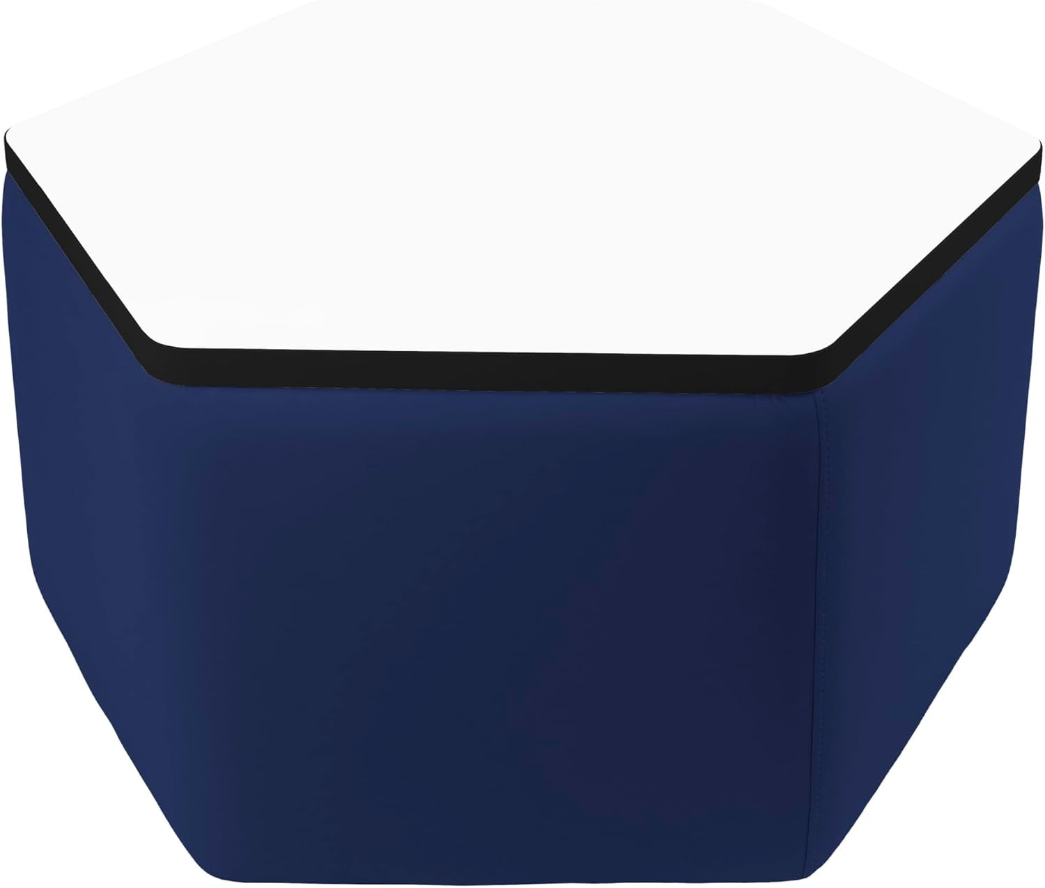 FDP Pro Series Hexagon Dry-Erase Ottoman – Teal & Whiteboard, 18″ Height