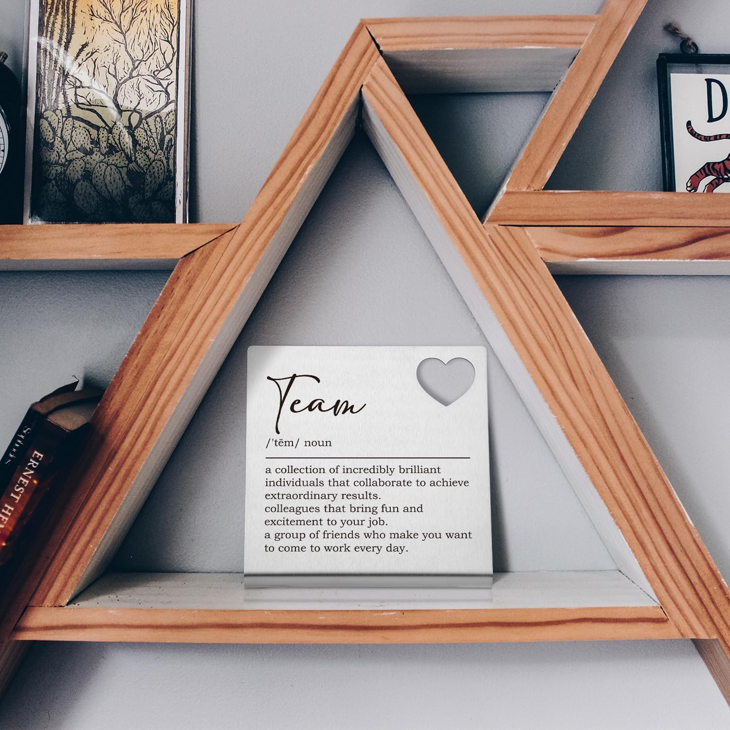 Team Signs for Work Definition Funny Office Desk Decor Appreciation Gift
