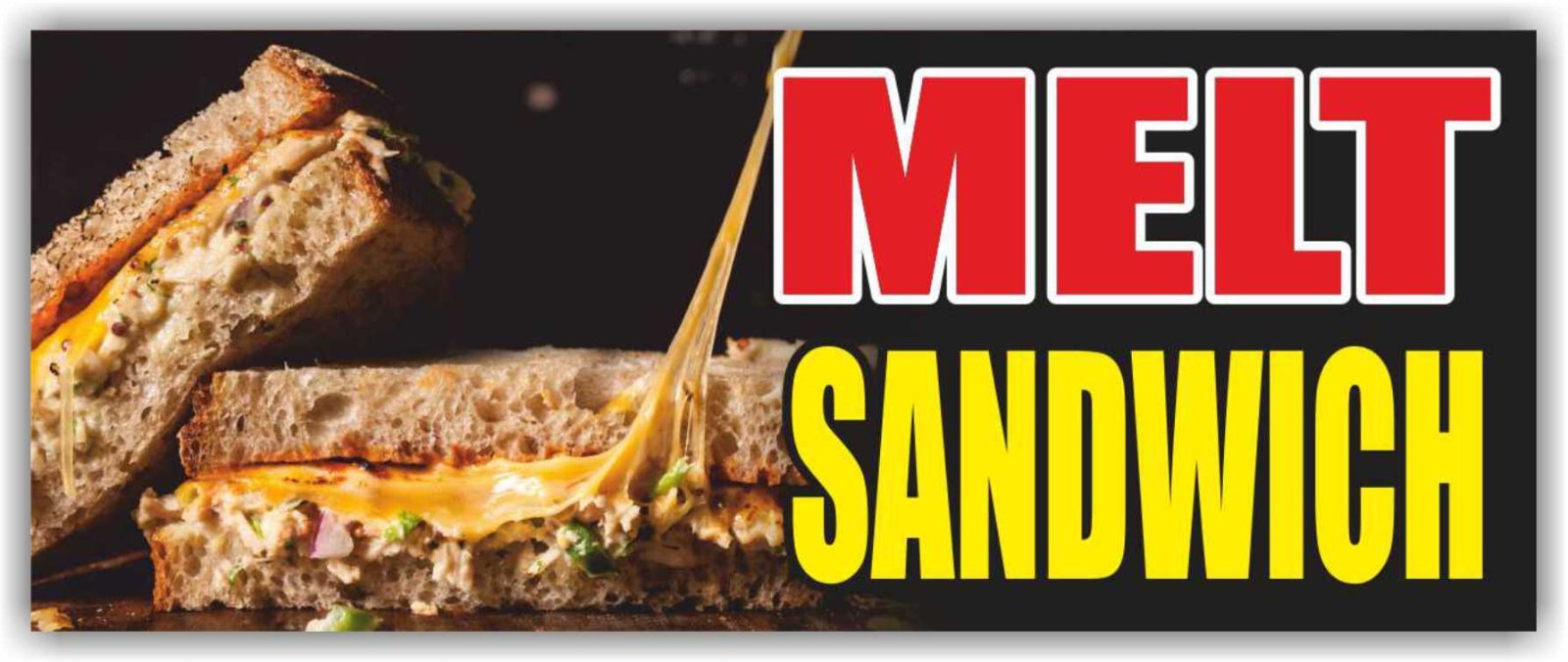 Melt Sandwich Advertising Banner Vinyl Sign burger seafood roll sub deli food