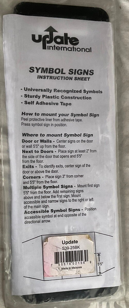 2 Pack Update S3925BK Employee Hand Washing OSHA Notice Sign Plastic Black NEW
