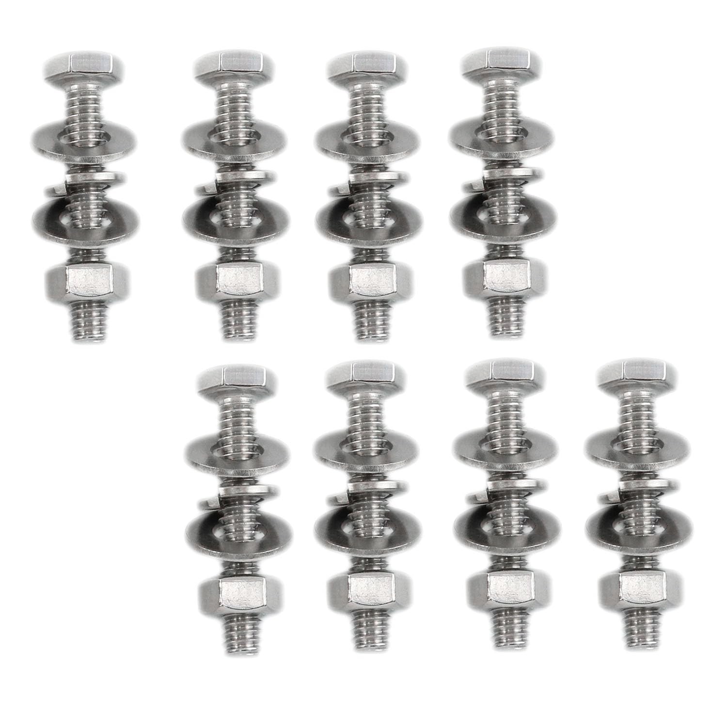 304 Stainless Steel UChannel Traffic Sign Post Mounting Bolts Nuts Set 8 PCS