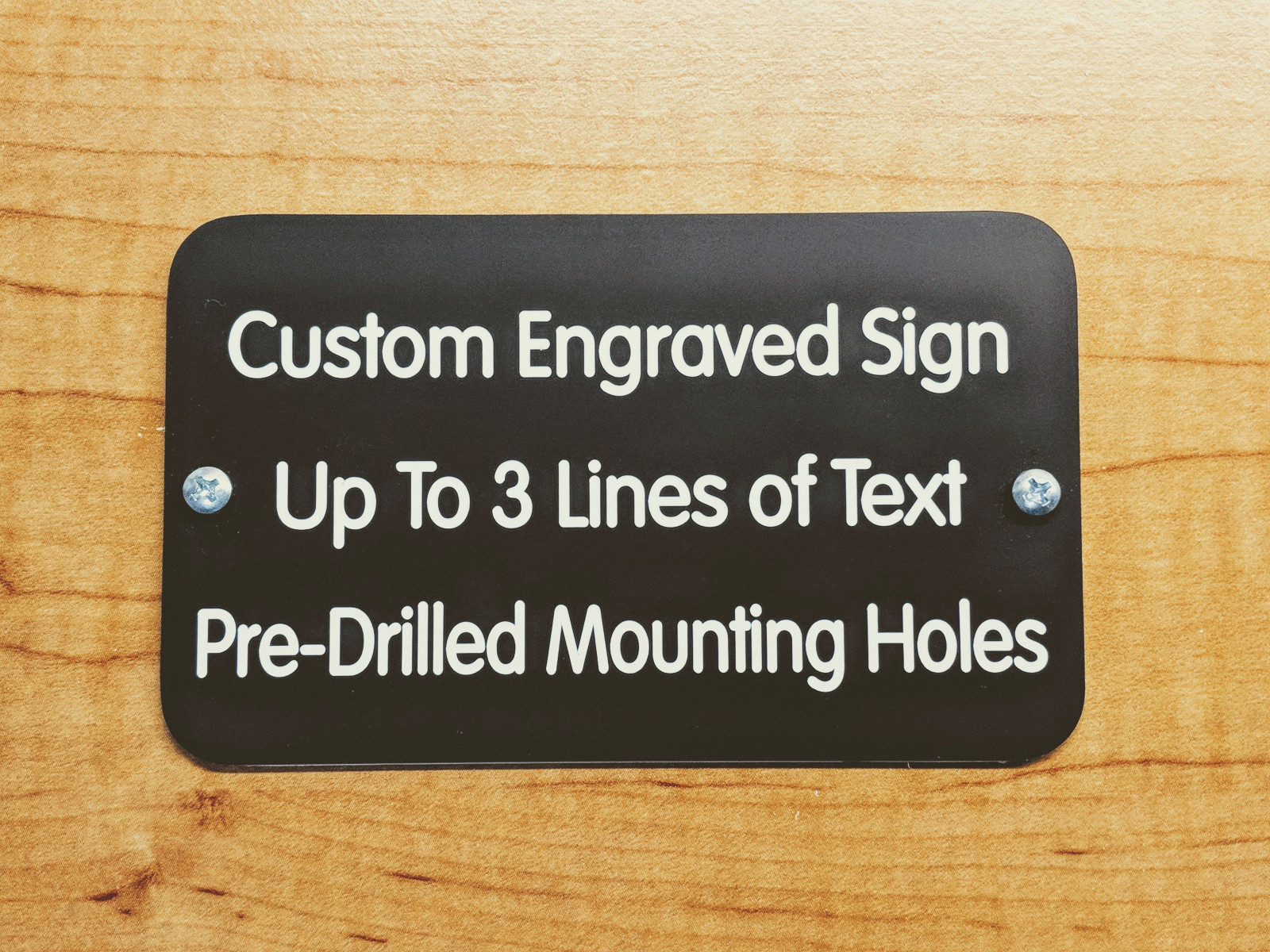 Custom Engraved 3×5 Brown Weatherproof Sign | Barn Shed Deck Fence Memory Bench