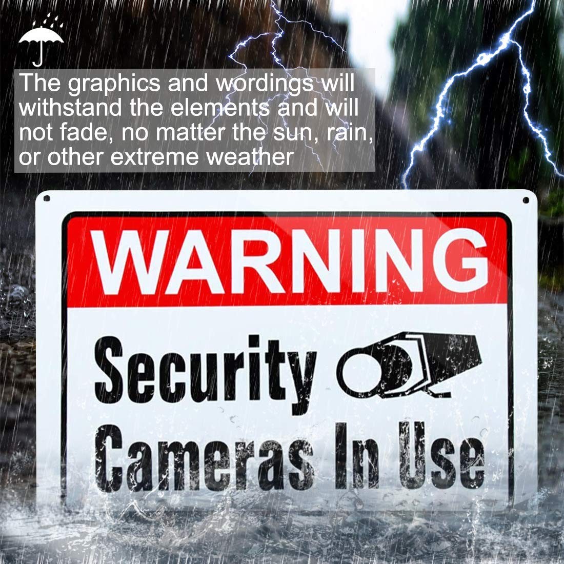 Video Surveillance in Use Sign, Warning Security Cameras in use Sign, Large 1…