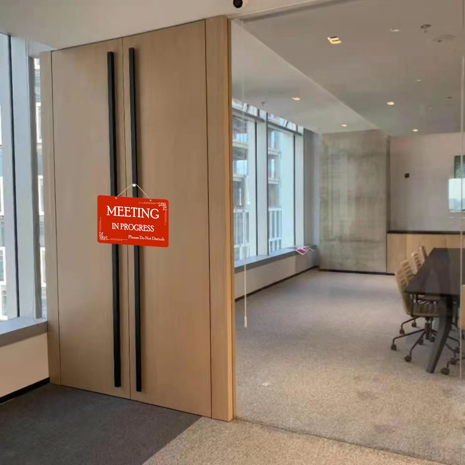 Meeting in Progress Sign,Do Not Disturb In Session Office Door Indicator,Welc…