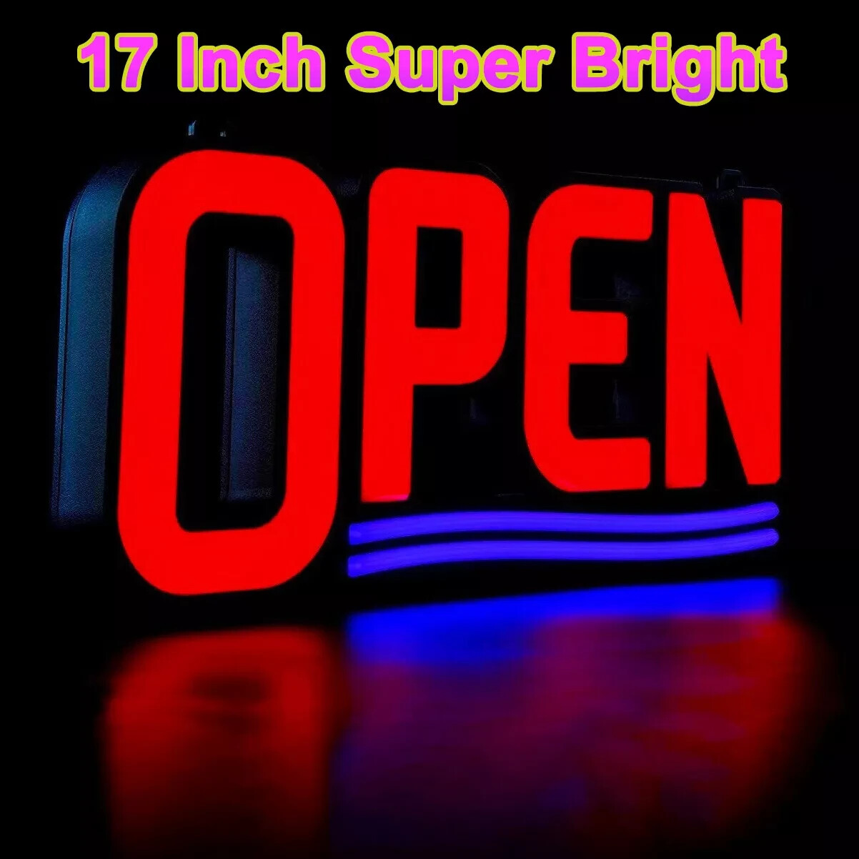 Ultra Bright Open Sign LED Neon Light Business Display for Restaurant Store Shop