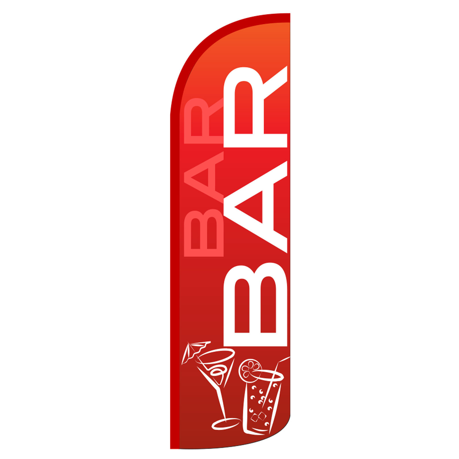 Bar Flag Flutter Feather Banner Swooper Extra Wide Windless