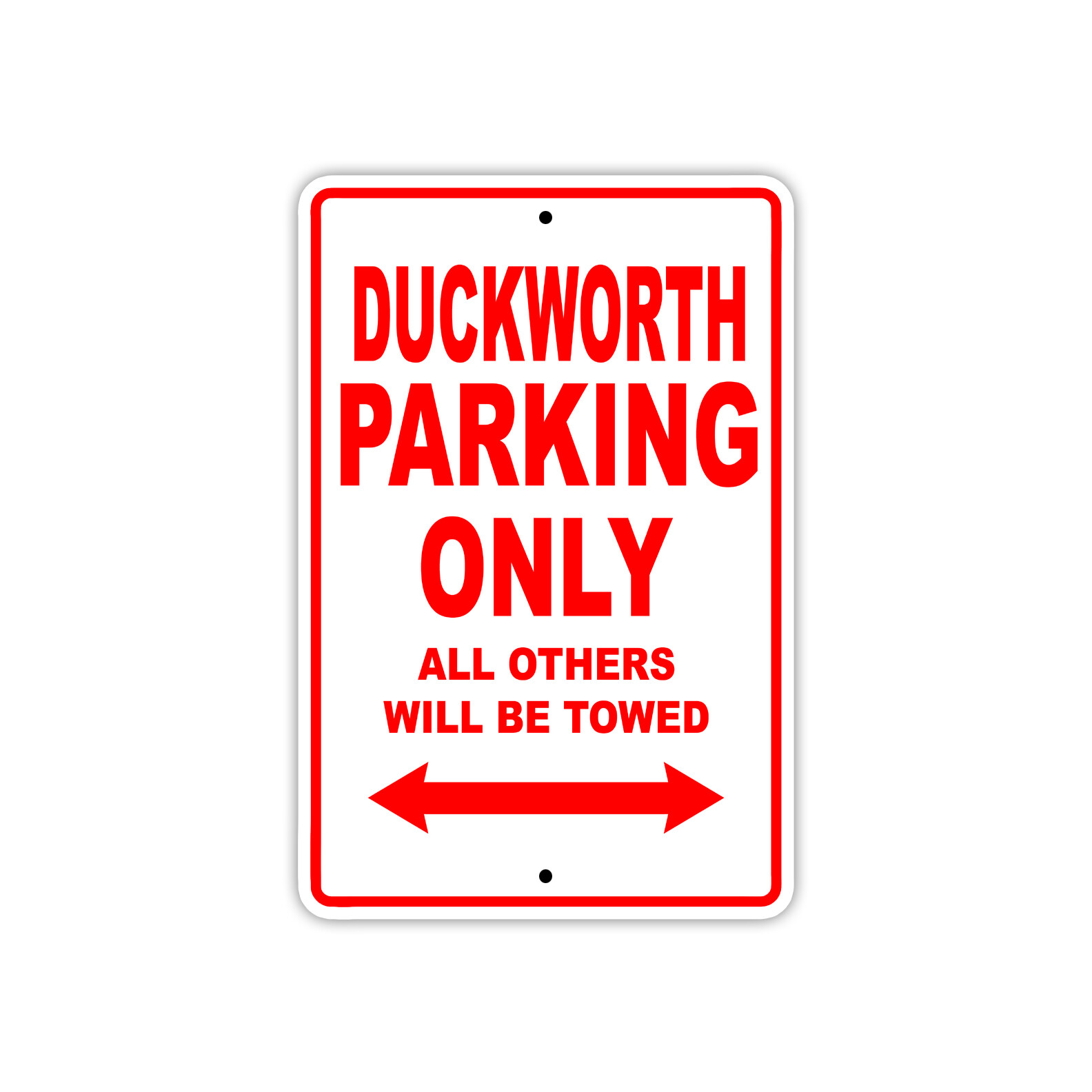 Duckworth Parking Only Boat Ship Art Notice Decor Novelty Aluminum Metal Sign