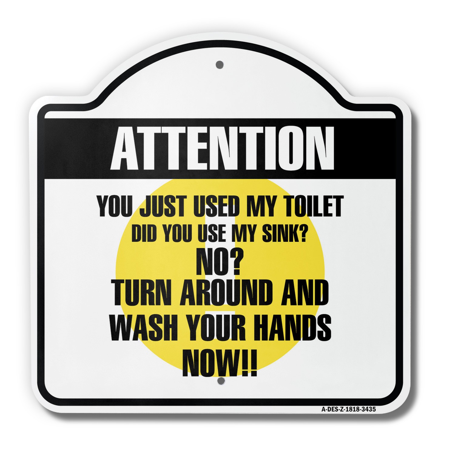 Wash Your Hands 18″ X 18″ Heavy-Gauge Aluminum Architectural Sign