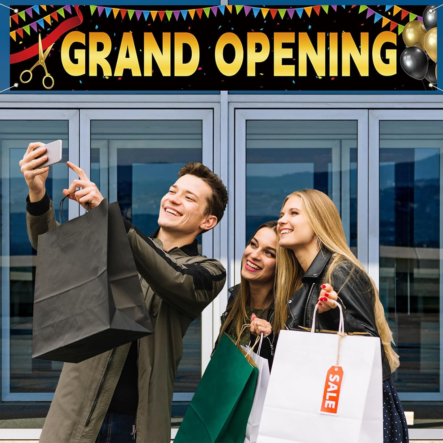 Large Grand Opening Banner for Fence Grand Opening Porch Sign Banner Now Open