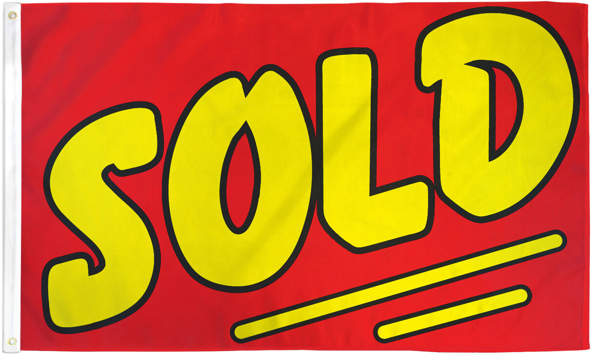 Sold Flag 3x5ft Sold Banner Sign Just Sold! Real Estate Flag Realtor House Flag