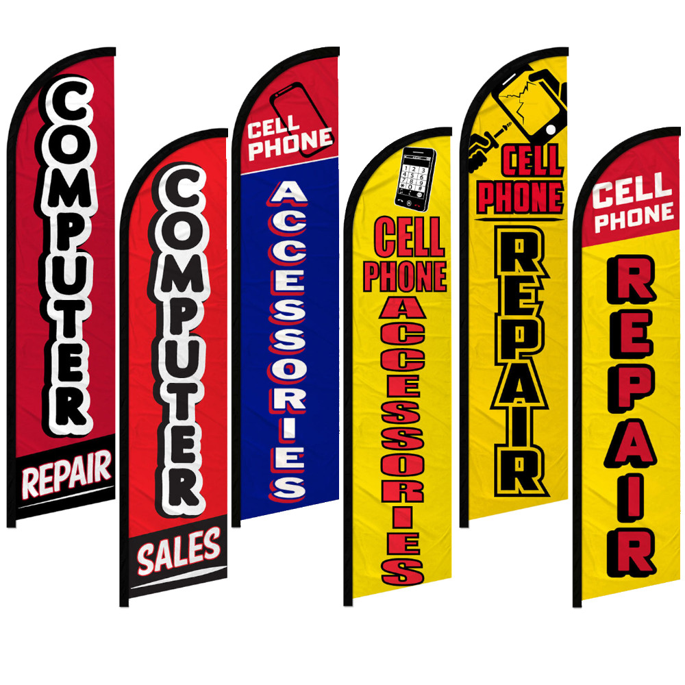 Electronics Windless Swooper Full Curve Flag Cell Phone & Computer Repair