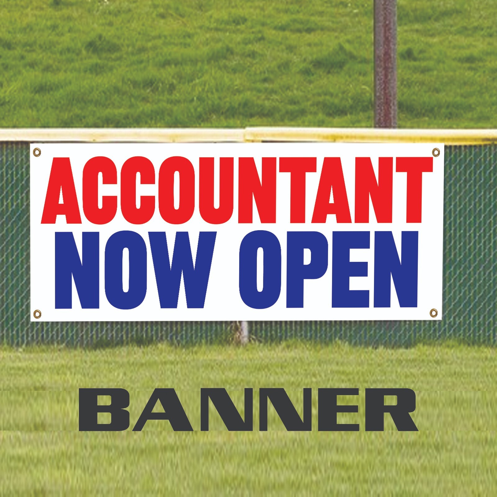 Accountant Now Open Vinyl Banner Advertising Display Outdoor Printed Flag Banner