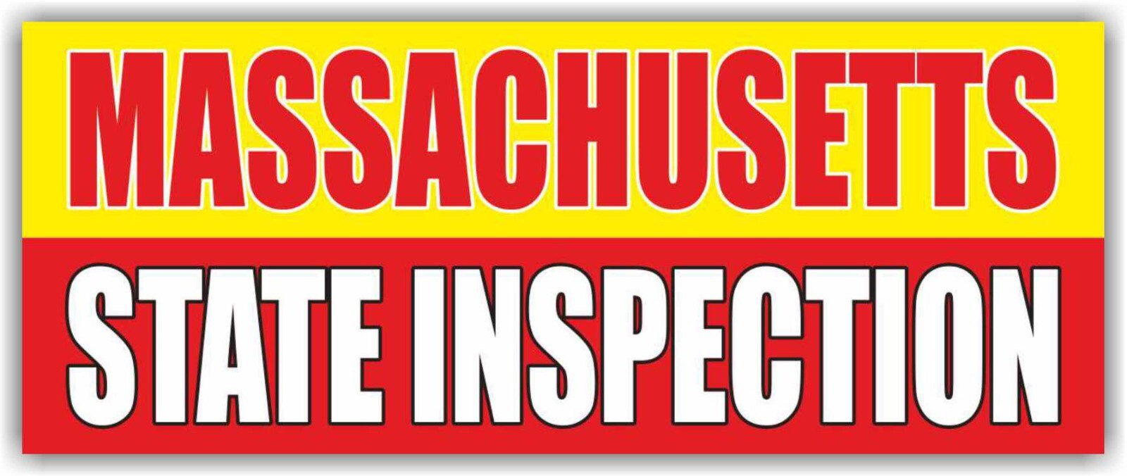 MASSACHUSETTS STATE INSPECTION Advertising Banner Vinyl Mesh Sign Vehicle
