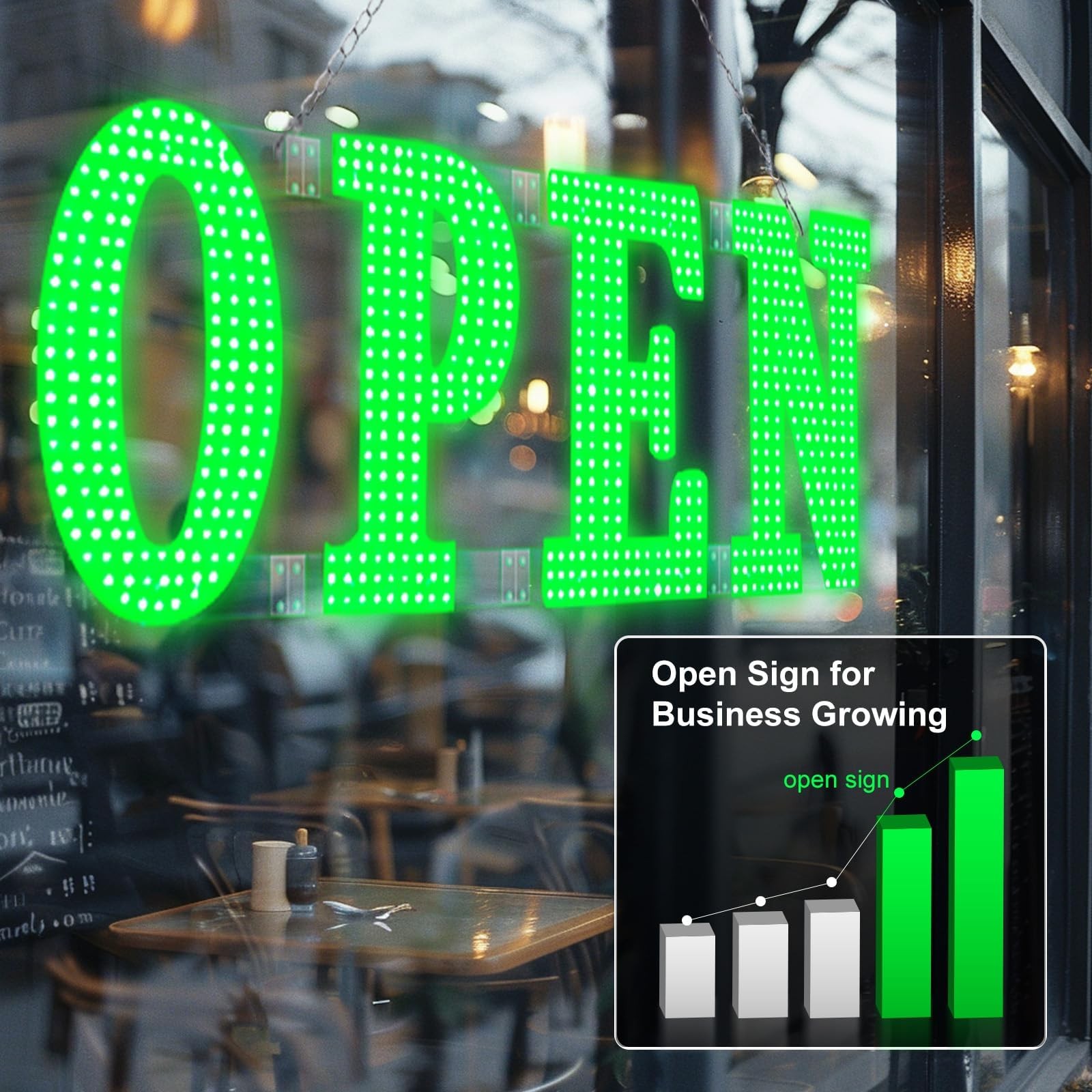 40″x14″ Large LED Open Signs for Business Super Bright Unique Design Open Sig…