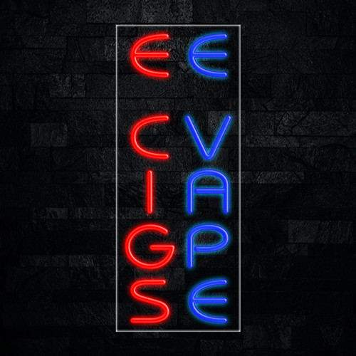 E Cigs E Vape LED Neon Sign 12″L x 30″H #31549