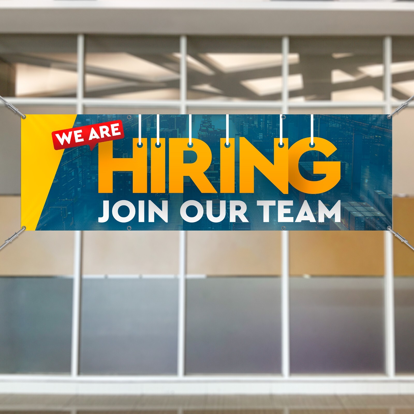 NOW HIRING retail business advertising store front vinyl banner sign flag