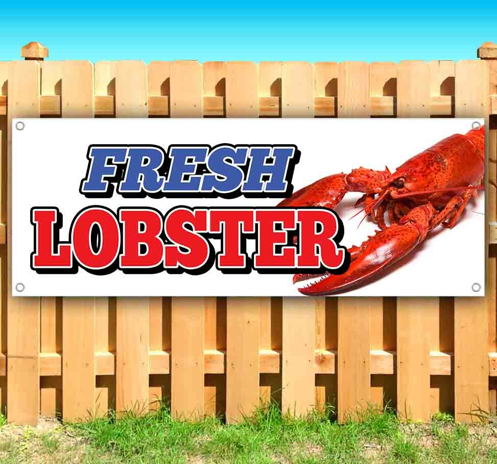 FRESH LOBSTER Advertising Vinyl Banner Flag Sign Many Sizes SEAFOOD
