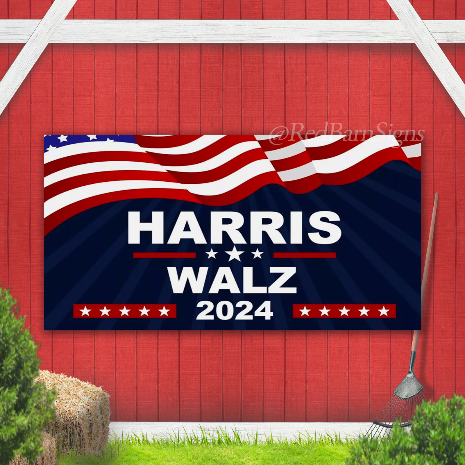 Kamala Harris Waltz 2024 Flag for the People Flag for Indoor House Banner Decor