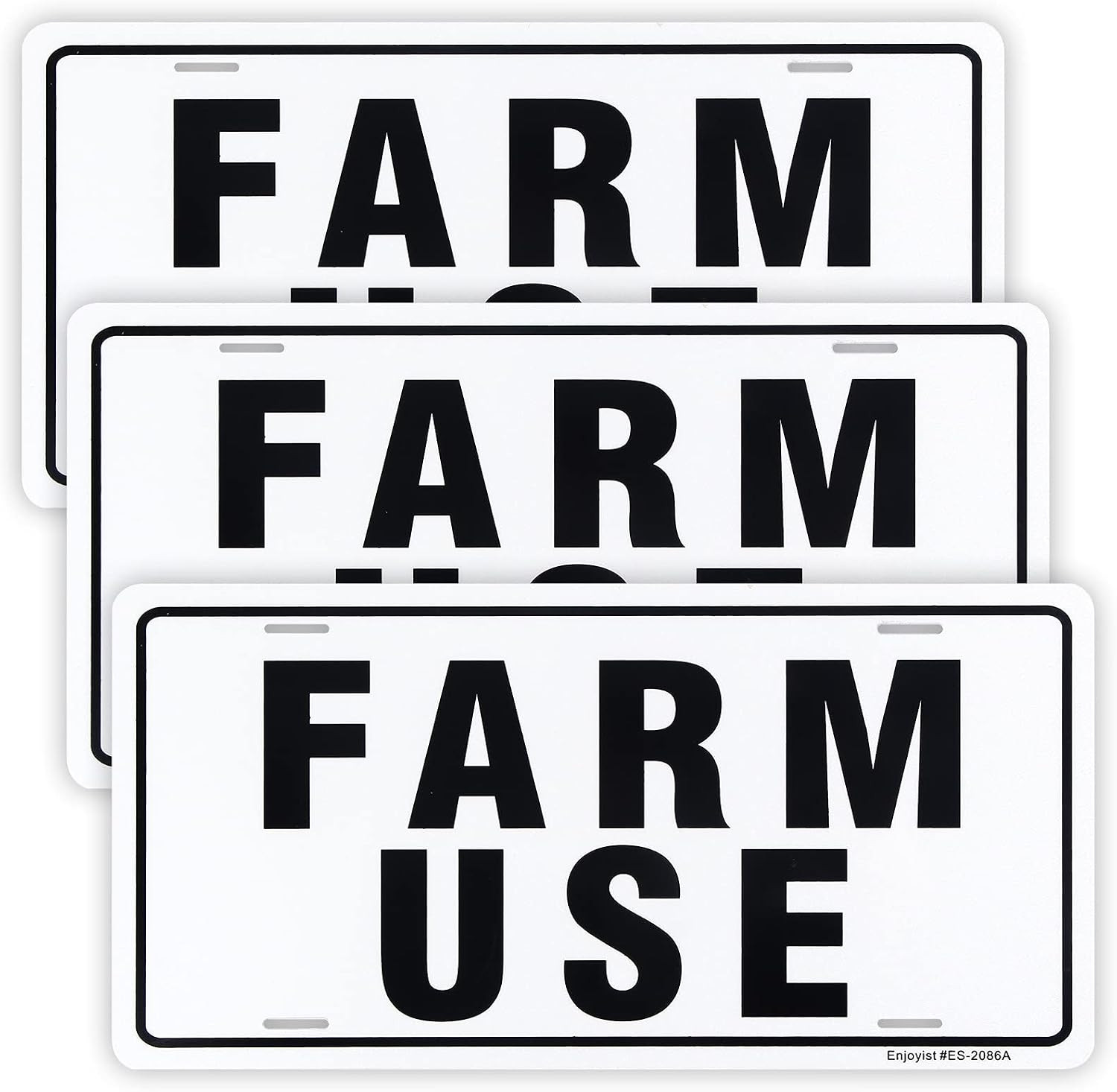 3-Pack Farm Use Id Tag Sign,12″X 6″ .04″ Aluminum Reflective Sign Rust Free Alum