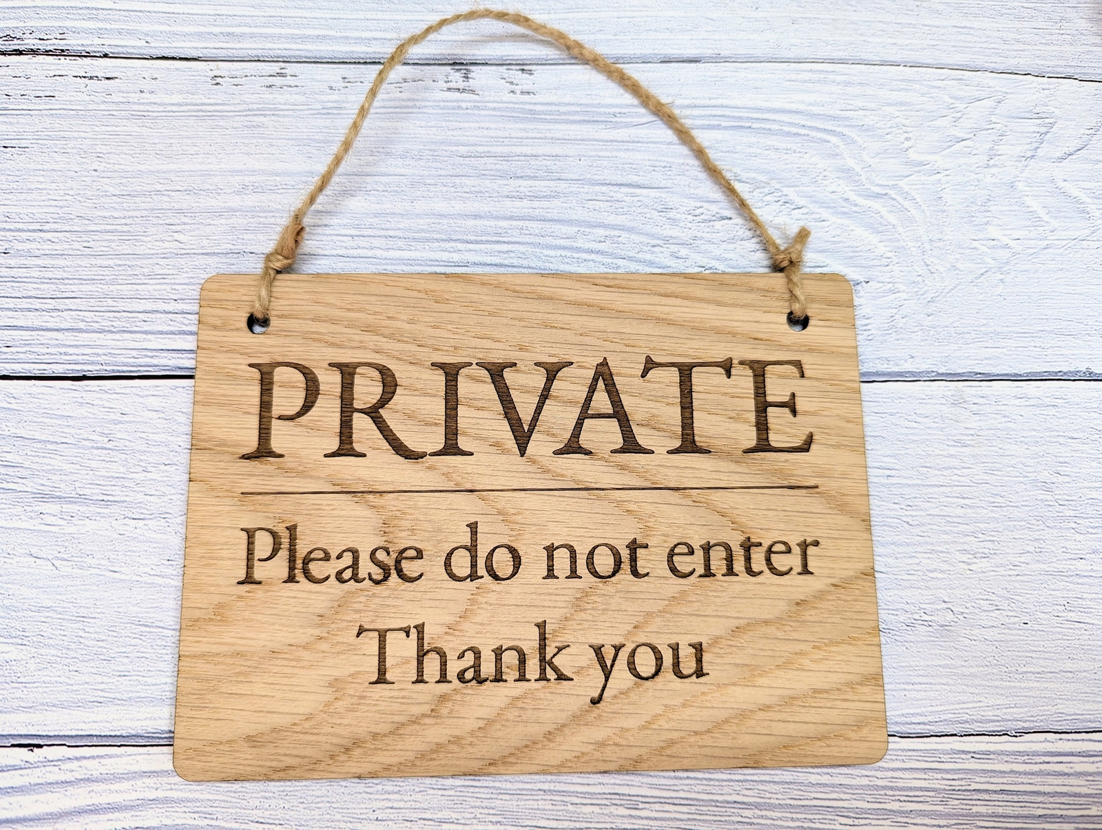 PRIVATE Please Do Not Enter Sign – Customisable Wooden Privacy Sign