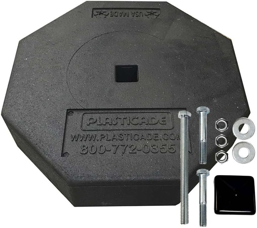 Plasticade Rubber Base for Portable Sign Stand System for Parking Lots, Crosswal