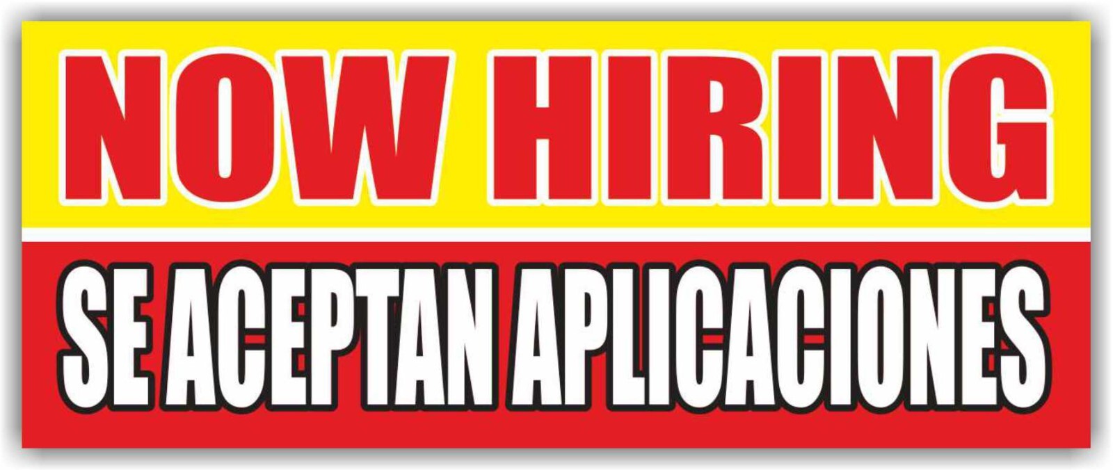 NOW HIRING SE ACEPTAN APLICACIONES Advertising Banner Vinyl Mesh Sign work job
