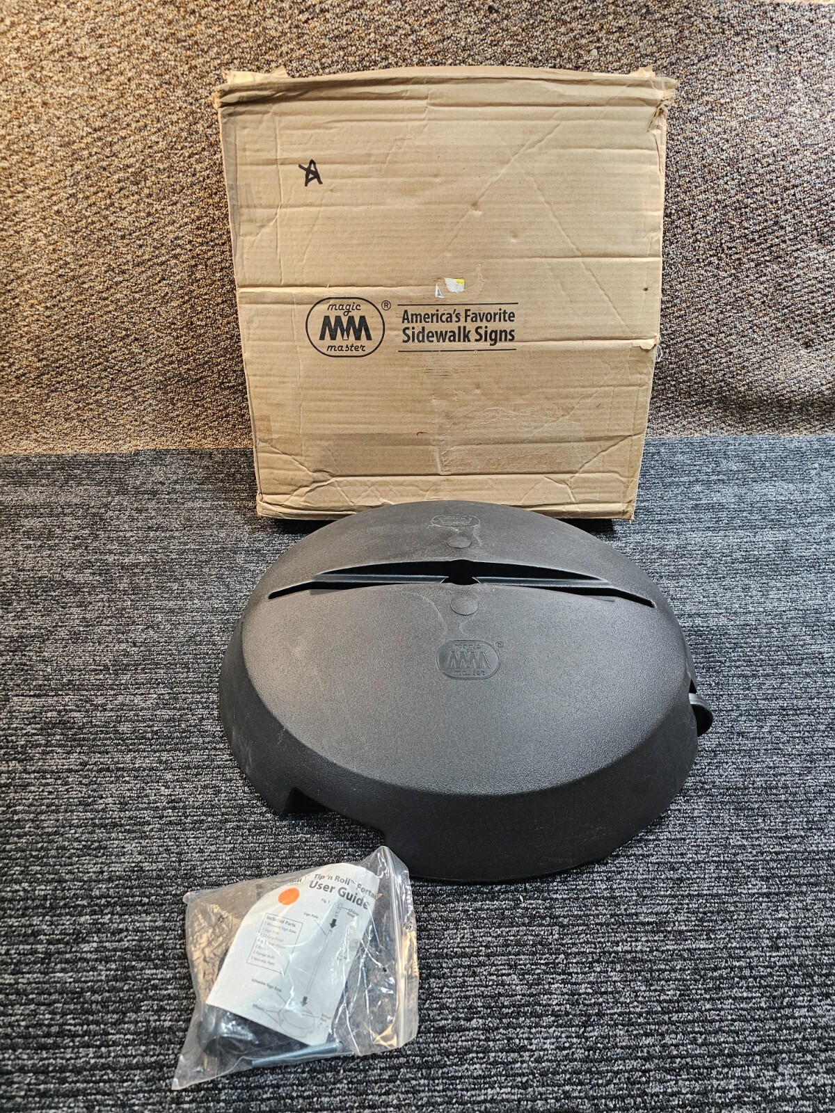 Uline H-4592-BASE Portable Sign Base Heavy-Duty Plasticm Black *BASE ONLY*