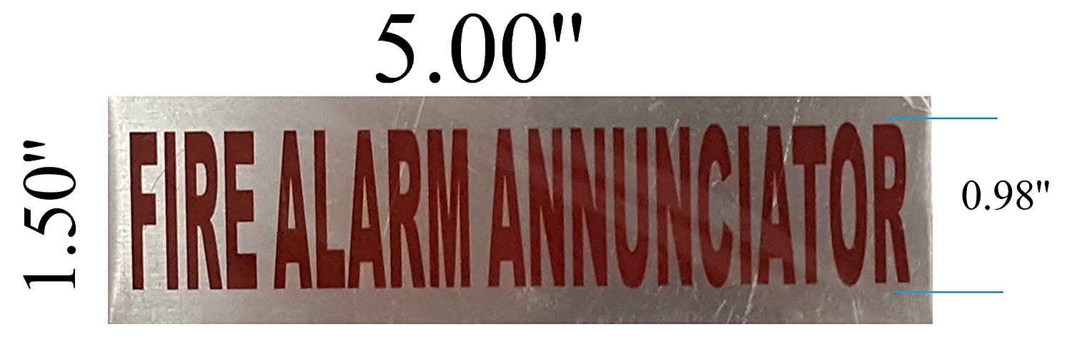 FIRE ALARM ANNUNCIATOR SIGN (brush aluminium ,ALUMINIUM 1.5×6)