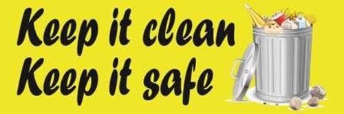 Keep It Clean | Vinyl Banner w/ Grommets | 3’H x 9’W
