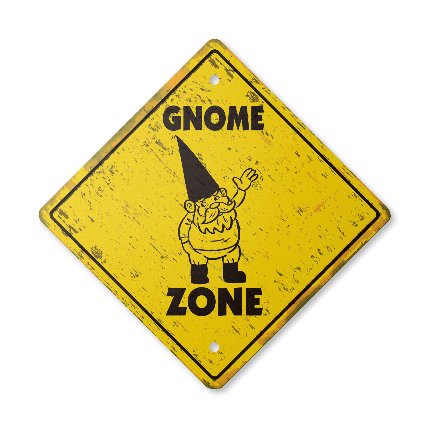 Gnome Vintage Crossing Sign Xing Plastic Rustic garden lawn fantasy statue nome