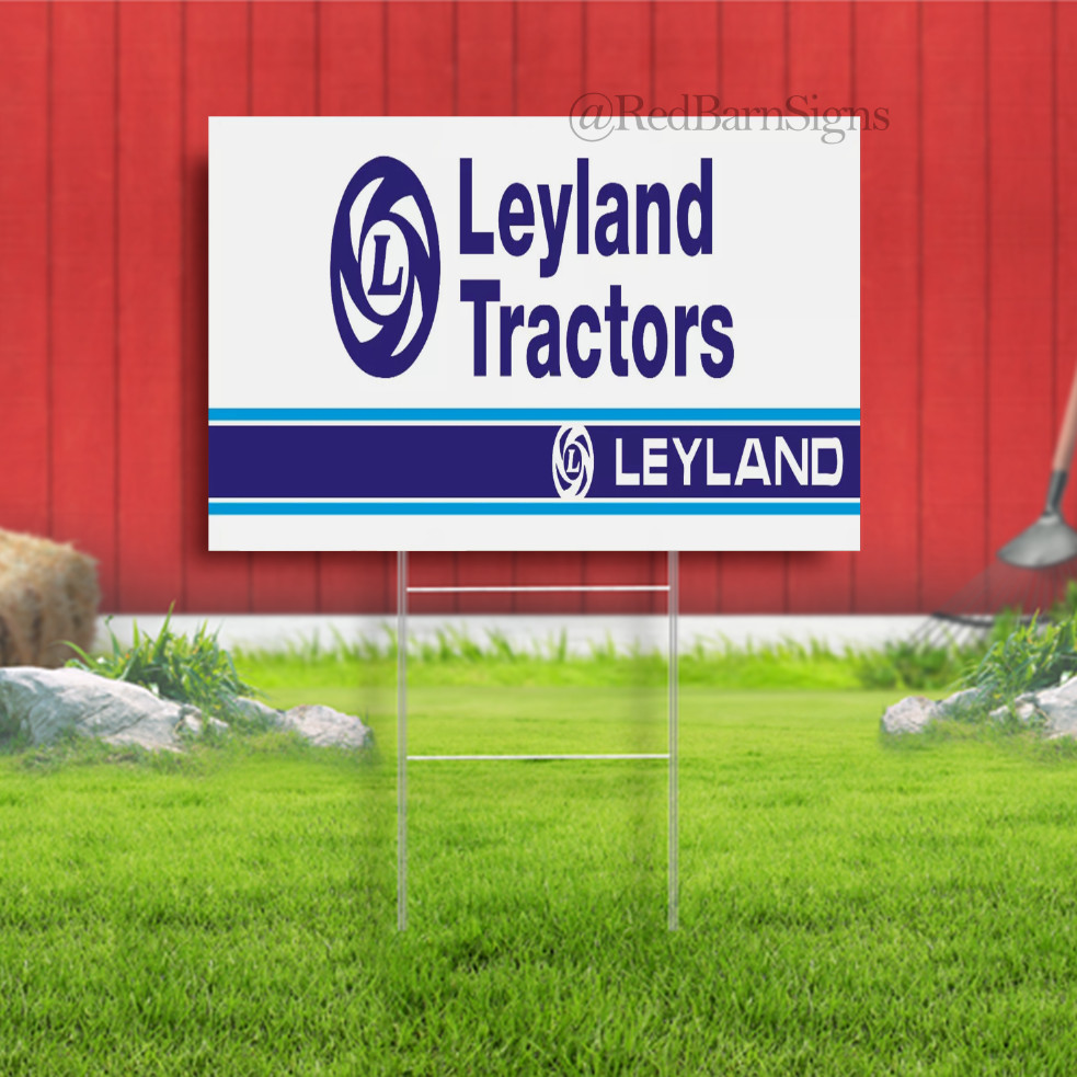 LEYLAND TRACTORS PVC logo yard sign for your workshop garage or man cave