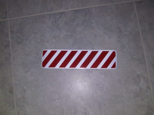 Reflective STRIPES White & Red Vehicle Magnetic Sign 3″x12″ Car Truck Van SUV