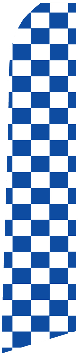 Swooper Feather Flutter Tall Flag | Flag Only | Checkered Pattern, 15′ Assembled