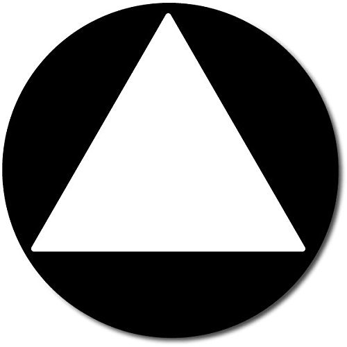 ADA All Gender Unisex Restroom Sign, Door Sign , 12″ Round/Triangle