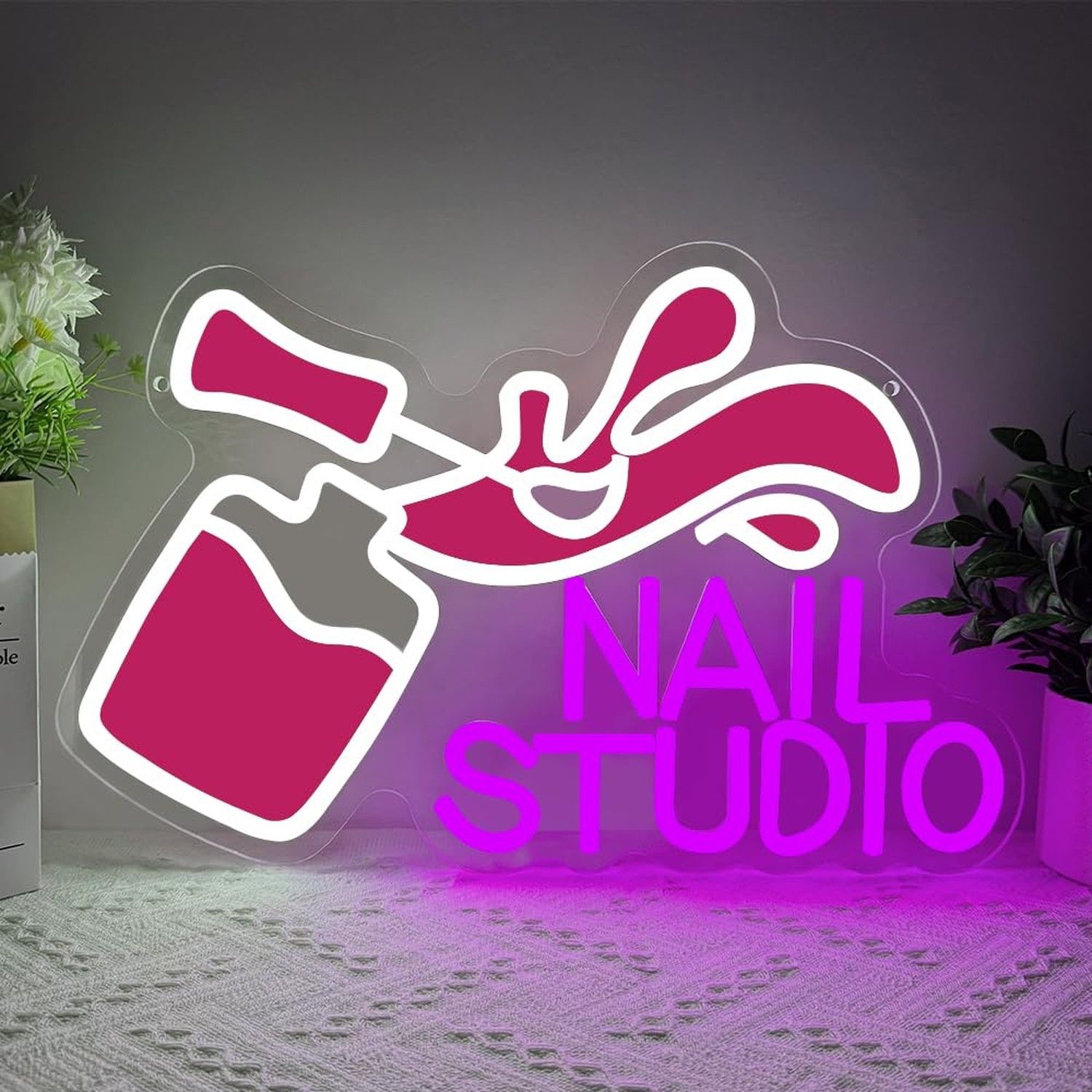 Nails Neon Signs for Wall Decor,Nail Studio Neon Sign for Business Store Art …