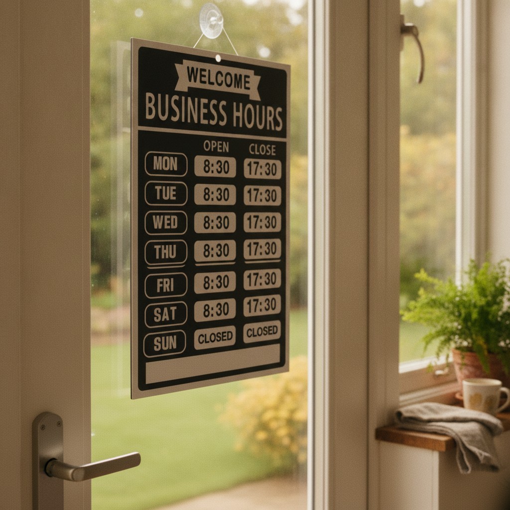 Opening Hour Kit,Changeable Store Hours Plaque,Hour Indicator for Office,Open…