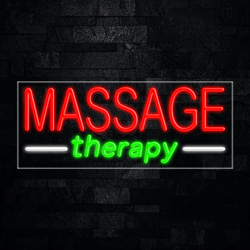 Massage Therapy LED Neon Sign 30″L x 12″H #30575