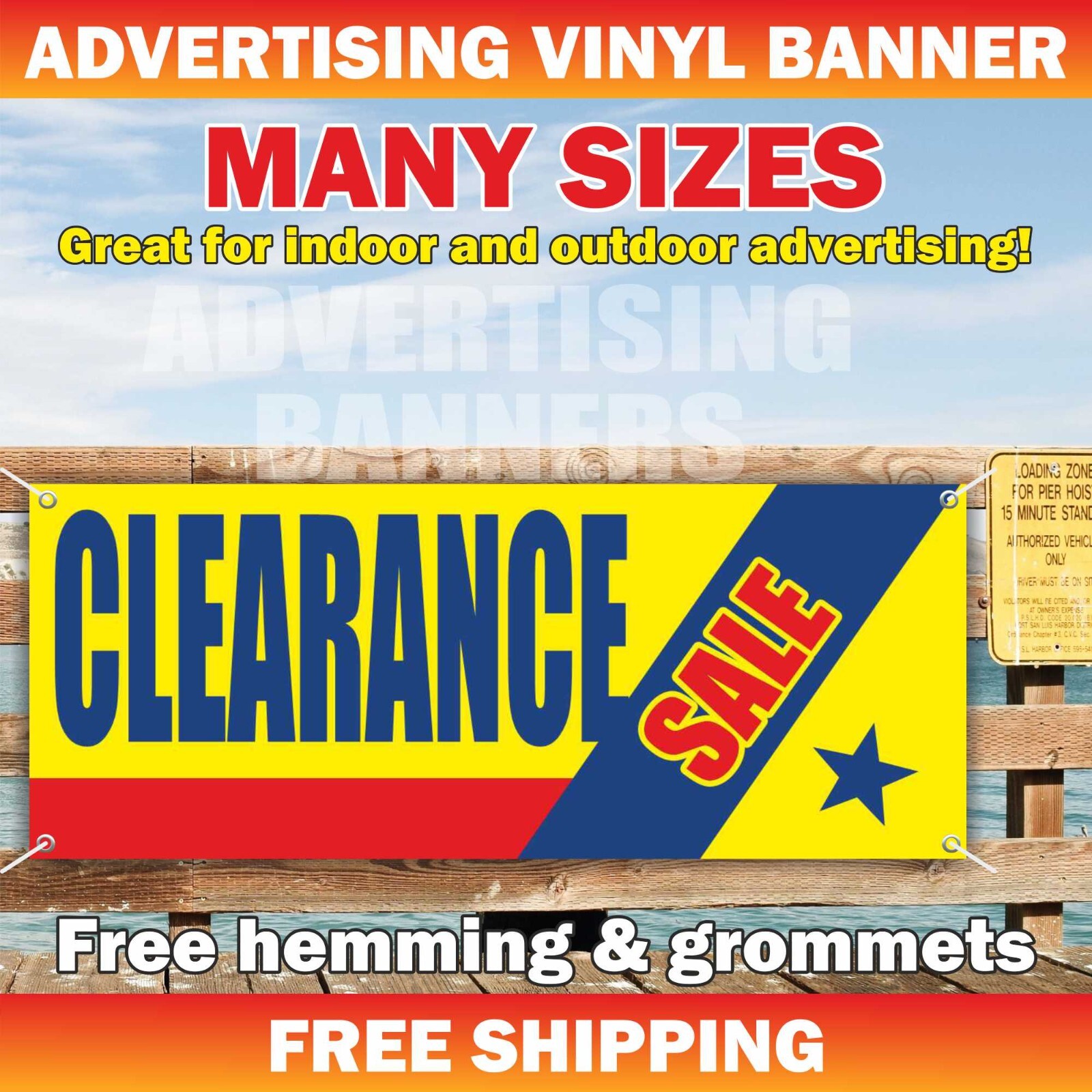 CLEARANCE SALE Advertising Banner Vinyl Sign discount retail 30 40 50 % off